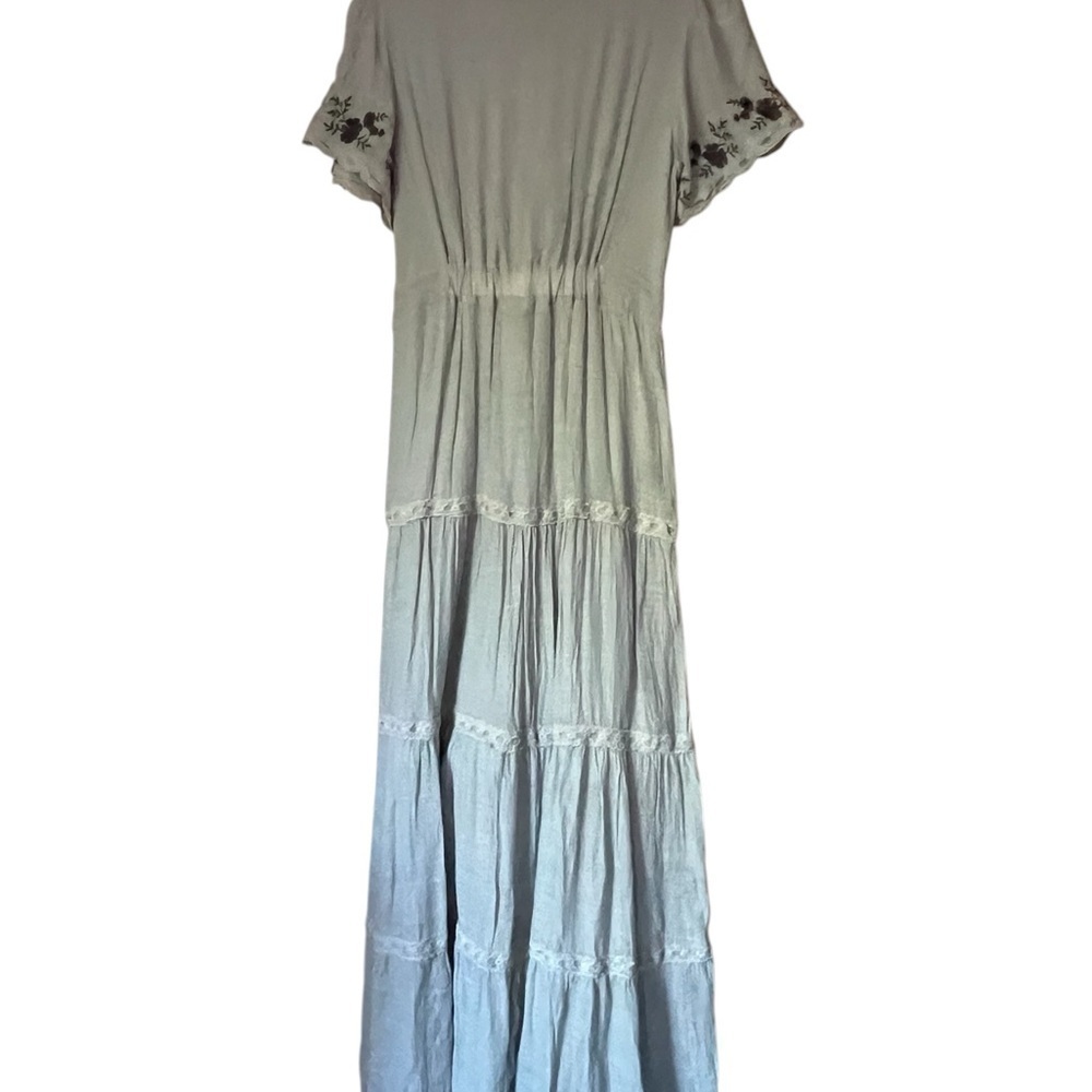 BALTIC BORN WOMEN’S DUBLIN EMBROIDERED TIERED MAXI DRESS BLUE SIZE XS NWT - Picture 2 of 15